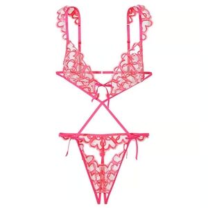 Unlined Shimmer Heart Playsuit